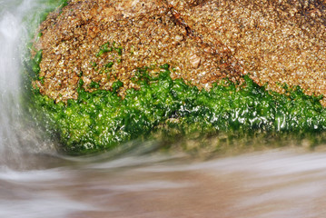 Abstract background of a granite boulder
