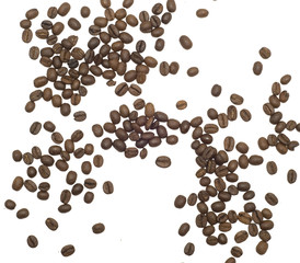 coffee beans isolated on white
