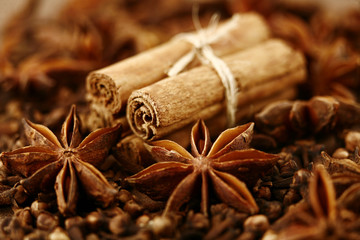 cannella,anice e chiodi di garofano