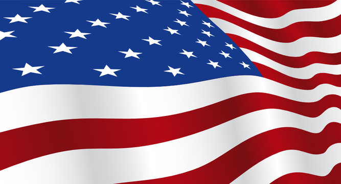 Wide screen background of USA flag