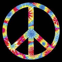 Tie Dyed Peace Symbol