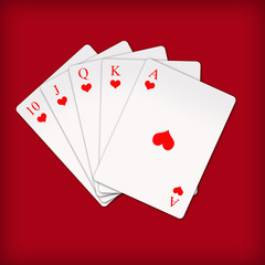 royal flush in poker card game