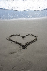 Herz am Strand
