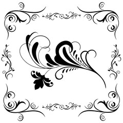 Fototapeta premium decorative floral elements vector