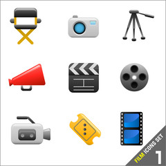 film icon vector set 1