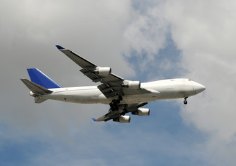 Fototapeta na wymiar Jumbo jet delivering cargo and freight worldwide