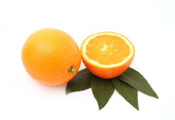 fresh orange isolated on white