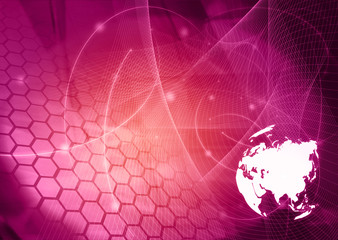 Obraz premium Asia map technology-style artwork