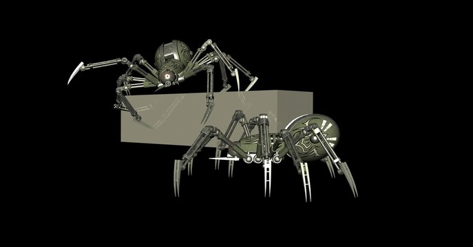 robot spiders and banner