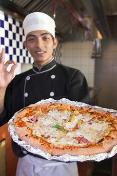 chef and pizza