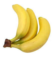 a bunch of bananas isolated on white