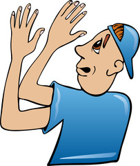 Obraz premium boy with two left hands