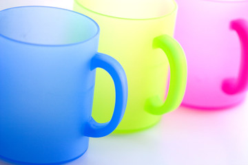 rainbow color picnic cups for kids
