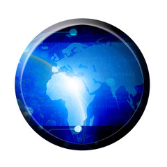 button of the world on a white backtground