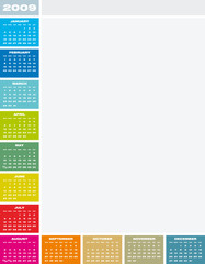 Colorful Calendar for 2009.