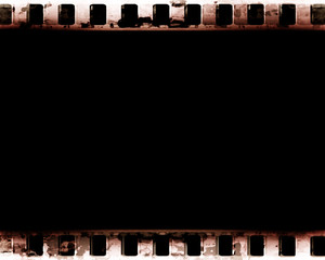 old film strip with some damage on it