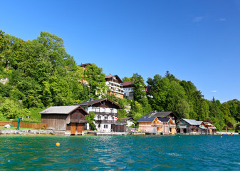 Fototapeta na wymiar The beautiful St. Wolfgang in Lake district near Salzburg