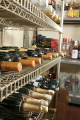 wines in beverage store