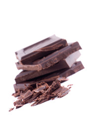 Chocolate  on white background