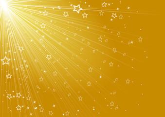 merry christmas stars, gold background © danimarco