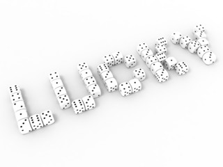 white playing Cube's of fortune