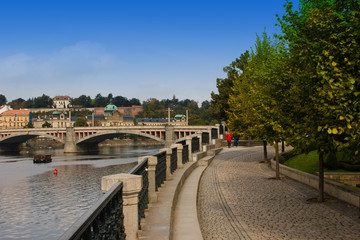 Obraz na płótnie Canvas view on the Prague