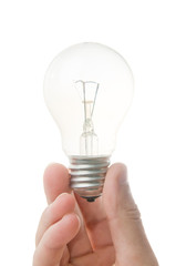 Light bulb isolated on a white