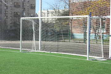 Football gate on athletic field