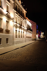 Fototapeta na wymiar Street in Minsk city at night