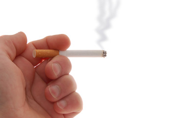 Cigarette isolated on a white