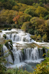 Fototapeta na wymiar 'Skradinski buk' waterfall on river Krka.