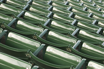 Empty Green Stadium Seating