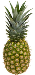 Fresh pineapple on white background with clipping path