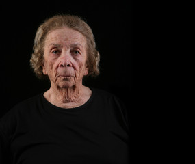 Senior Citizen Caucasian Woman in Deep Thought