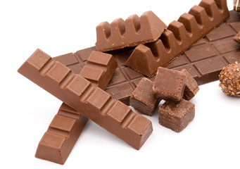 delicious chocolate dessert studio isolated