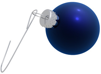 Rendered Blue Ornament on White