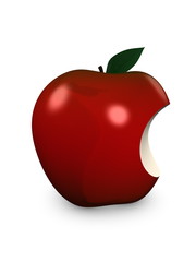 3d image, conceptual red apple