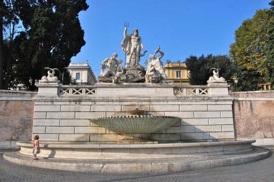 Davide contro Golia, Piazza del Popolo - Roma