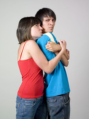 young couple arguing