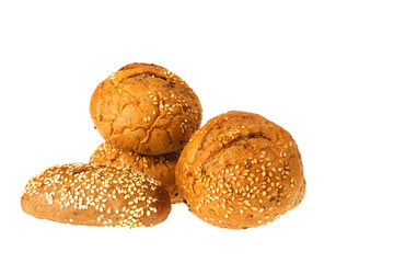 stones with sesame isolated on the white background
