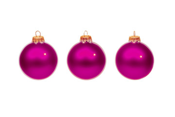 Obraz premium Weihnachtskugeln lila