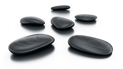 3d renderings of black stones