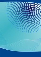 Afiche Azul con perspectiva