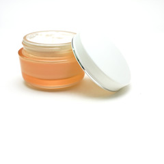 Facial cream isolated on white.