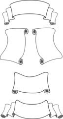 Manuscripts isolated on white background