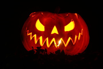 citrouille d'halloween et bougie