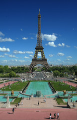 Fototapeta na wymiar Wieża Eiffla i Trocadero
