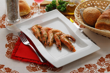 Gamberoni in guazzetto - Secondi di pesce - Ricette Toscana
