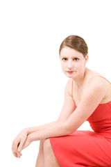 Fototapeta premium portrait of young beautiful woman