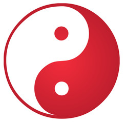 Yin yang symbol oriental representation of duality
